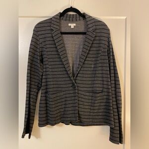 Caslon striped thick jersey blazer.